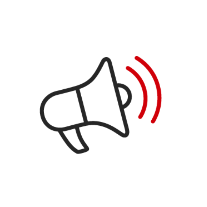 メガホンのアイコンイラスト