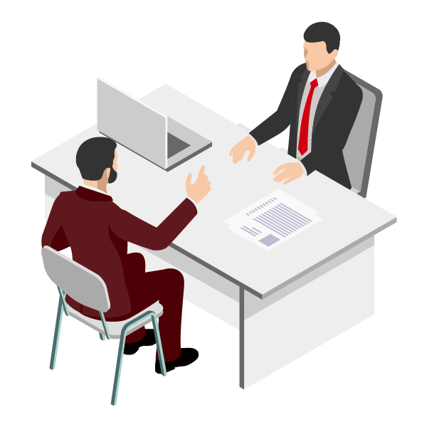 会話をしているイラスト